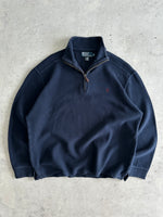 Ralph Lauren Ribbed 1/4 Zip Pullover Jumper (M)