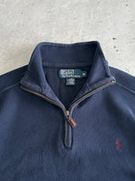 Ralph Lauren Ribbed 1/4 Zip Pullover Jumper (M)