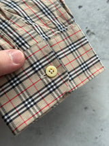90's Burberry Nova Check Long Sleeve Shirt (XL)