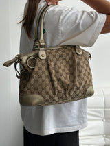 Vintage Gucci GG Canvas Sukey Shoulder Bag (One Size)