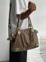 Vintage Gucci GG Canvas Sukey Shoulder Bag (One Size)
