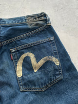00's Evisu Gull Wing Denim Shorts (W30)