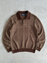 Ralph Lauren Cashmere linen Blend Plaid Pullover Jumper (M)