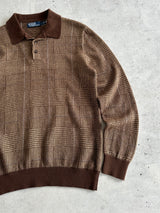 Ralph Lauren Cashmere linen Blend Plaid Pullover Jumper (M)