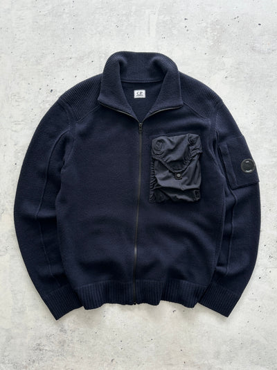 CP Company Nylon Pocket Wool Zip Up Jumper (L)