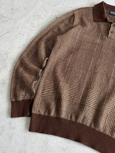 Ralph Lauren Cashmere linen Blend Plaid Pullover Jumper (M)