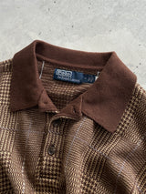 Ralph Lauren Cashmere linen Blend Plaid Pullover Jumper (M)