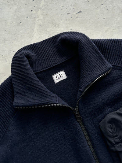 CP Company Nylon Pocket Wool Zip Up Jumper (L)