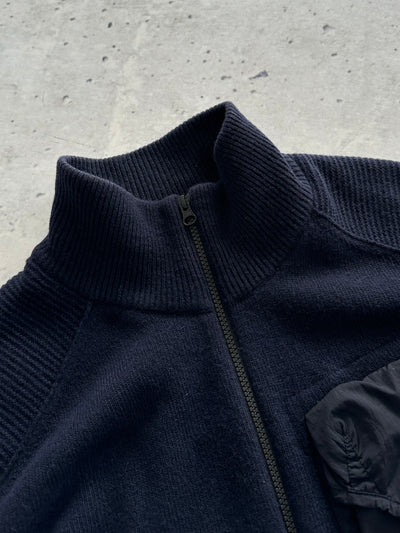 CP Company Nylon Pocket Wool Zip Up Jumper (L)