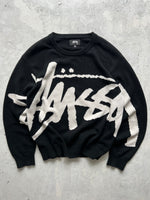 Stussy script knit jumper (L)