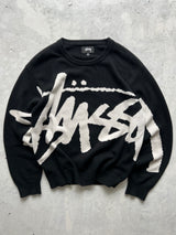 Stussy script knit jumper (L)