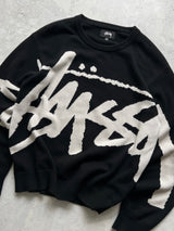 Stussy script knit jumper (L)