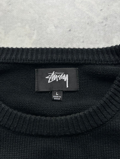 Stussy script knit jumper (L)