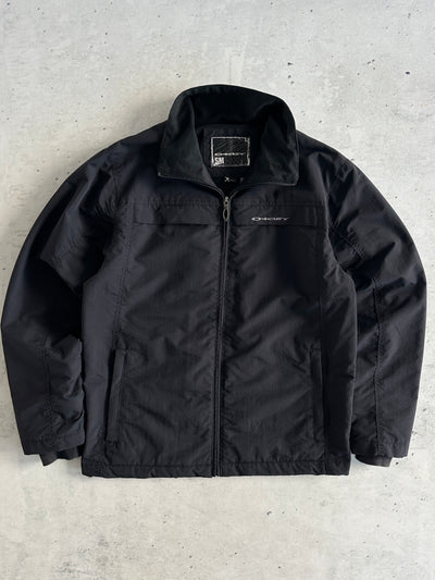 00's Oakley Embroidered Logo Fleece Lined Zip Up Jacket (S/M)