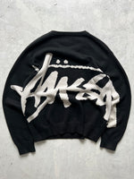 Stussy script knit jumper (L)