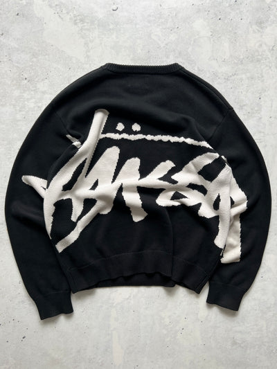 Stussy script knit jumper (L)