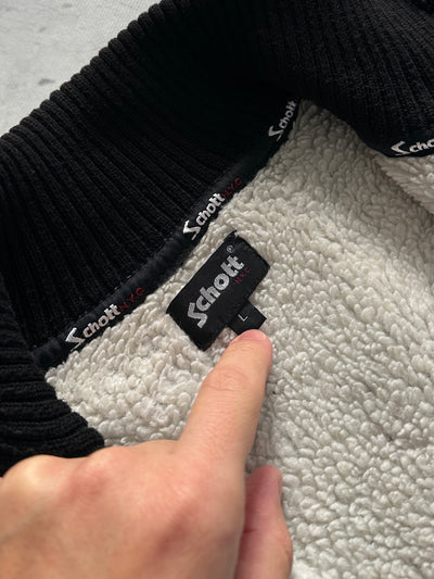 00's Schott NYC Heavyweight Zip Up Fleece (L)