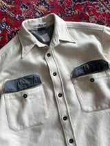90's Stone Island Button Up Wool Overshirt (S)