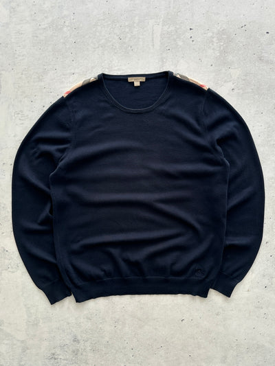 00's Burberry Brit Nova Check Crewneck Jumper (L)