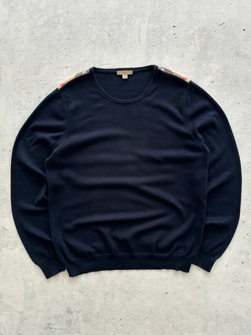 00's Burberry Brit Nova Check Crewneck Jumper (L)