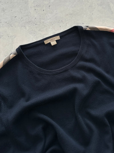 00's Burberry Brit Nova Check Crewneck Jumper (L)