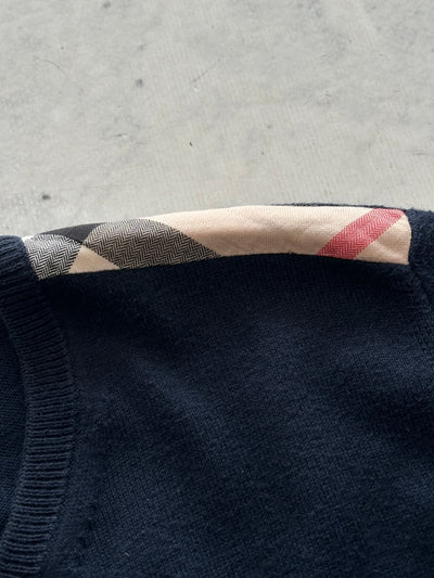 00's Burberry Brit Nova Check Crewneck Jumper (L)