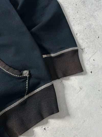 True Religion Contrast Stitch Zip Up Hoodie (M)