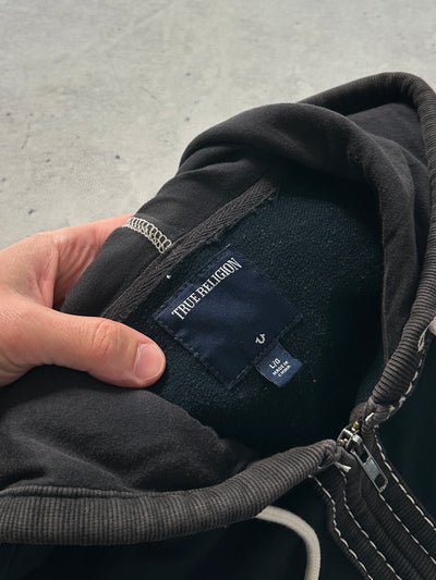 True Religion Contrast Stitch Zip Up Hoodie (M)
