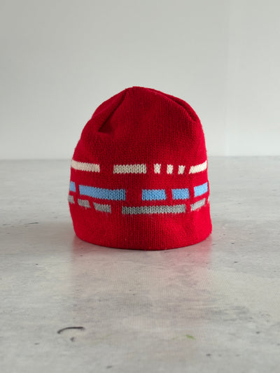90's Stussy Chunky Knit geometric Beanie (One Size)