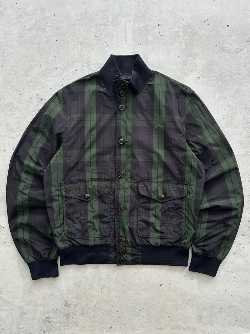 Moncler Antonin Giubbotto Reversible Tartan Bomber Jacket (S)