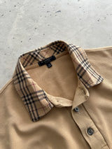 00's Burberry Nova Check Polo Shirt (L)