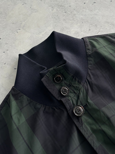 Moncler Antonin Giubbotto Reversible Tartan Bomber Jacket (S)