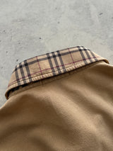 00's Burberry Nova Check Polo Shirt (L)