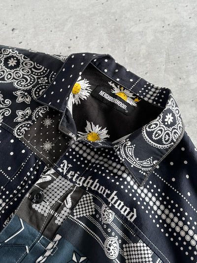Neighbourhood Bandana type-B patchwork Shirt (M)