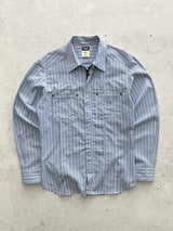 00's Dolce & Gabbana Vertical Stripe Zip Up Shirt (M)