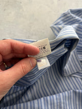 00's Dolce & Gabbana Vertical Stripe Zip Up Shirt (M)