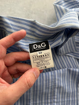 00's Dolce & Gabbana Vertical Stripe Zip Up Shirt (M)