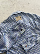 00's Dolce & Gabbana Vertical Stripe Zip Up Shirt (M)