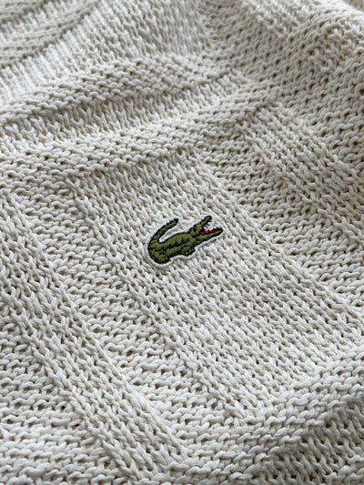 80's Chemise Lacoste Loose Knit Crewneck Jumper (M)