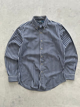 90's Ralph Lauren Vertical Stripe Long Sleeve Shirt (M)
