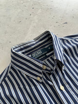 90's Ralph Lauren Vertical Stripe Long Sleeve Shirt (M)