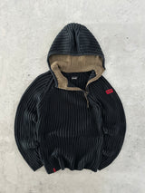 Vintage Schott NYC Chunky Knit Asymmetrical Zip Hoodie (S)