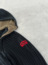 Vintage Schott NYC Chunky Knit Asymmetrical Zip Hoodie (S)