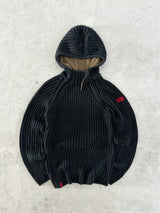 Vintage Schott NYC Chunky Knit Asymmetrical Zip Hoodie (S)