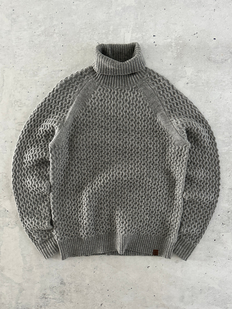 Timberland Chunky Knit Wool Alpaca blend Turtle Neck Jumper (M)