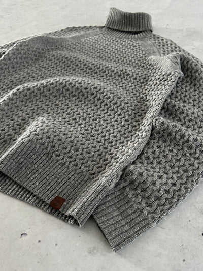 Timberland Chunky Knit Wool Alpaca blend Turtle Neck Jumper (M)