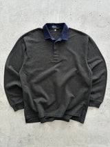 90's Ralph Lauren Heavyweight Long Sleeve Polo Shirt (L)
