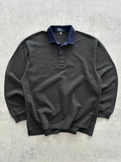 90's Ralph Lauren Heavyweight Long Sleeve Polo Shirt (L)