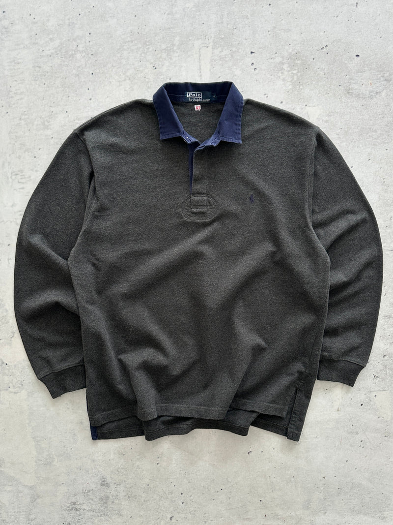 90's Ralph Lauren Heavyweight Long Sleeve Polo Shirt (L)