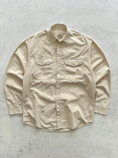90's Valentino Jeans twin Pocket heavyweight Shirt (XL)